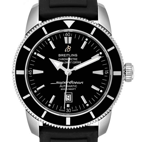 breitling superocean black bracelet|breitling superocean with rubber strap.